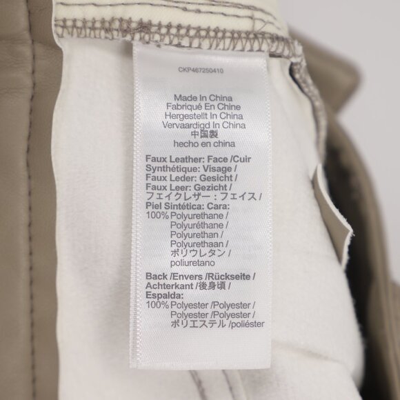 MADEWELL The Perfect Vintage Straight Jean Faux Leather Pumice Beige Size 27 - Picture 10 of 11